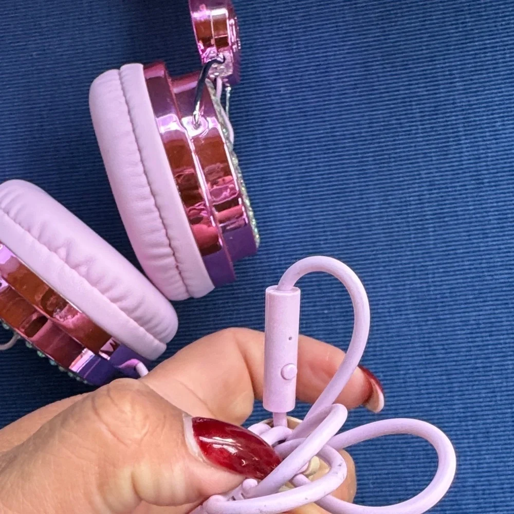 Sparkly Pink Unicorn Kids Headphones